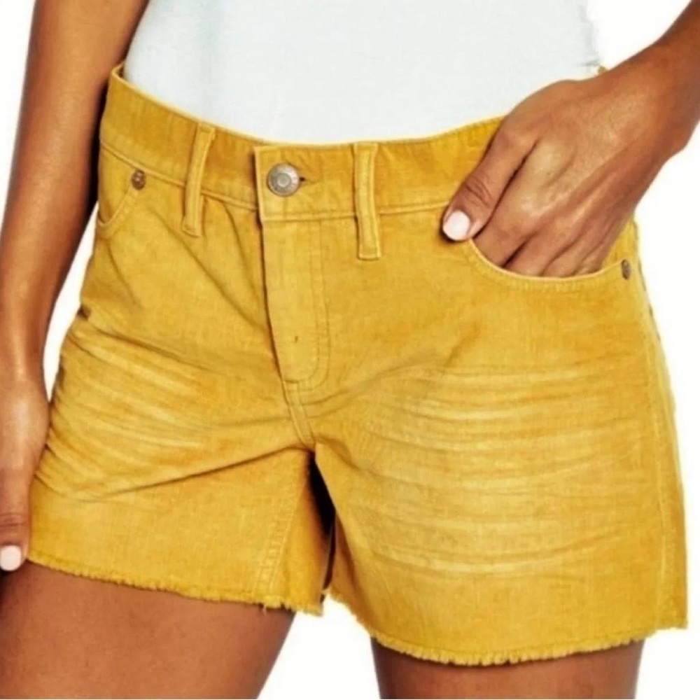 Yellow Corduroy Women's Shorts